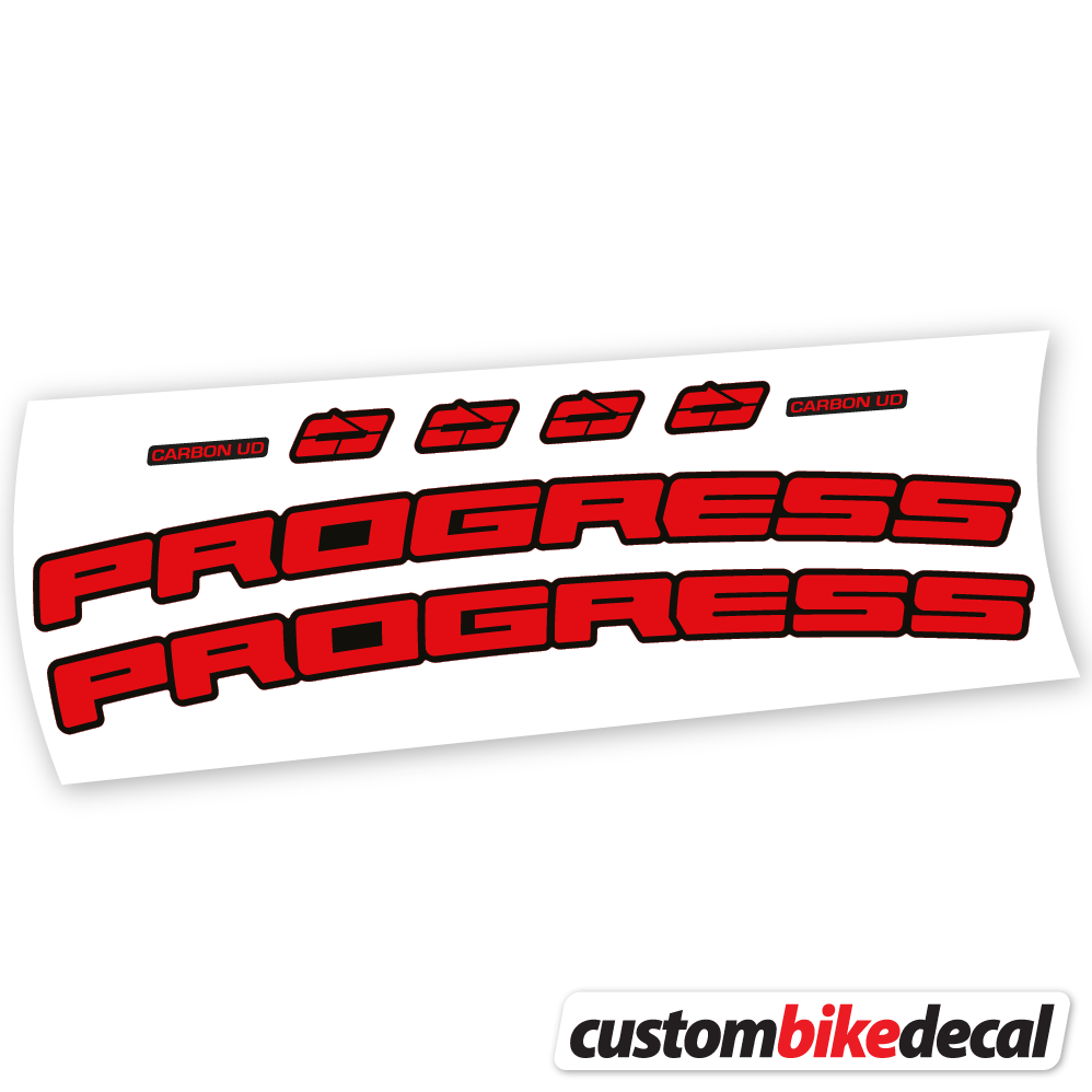 Decal Progress PG-235 MTB Carbon Cockpit -17º, Handlebar sticker vinyl