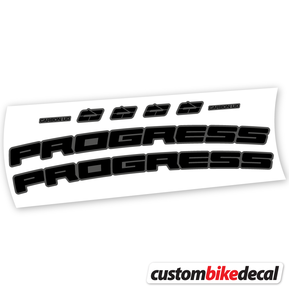 Decal Progress PG-235 MTB Carbon Cockpit -17º, Handlebar sticker vinyl