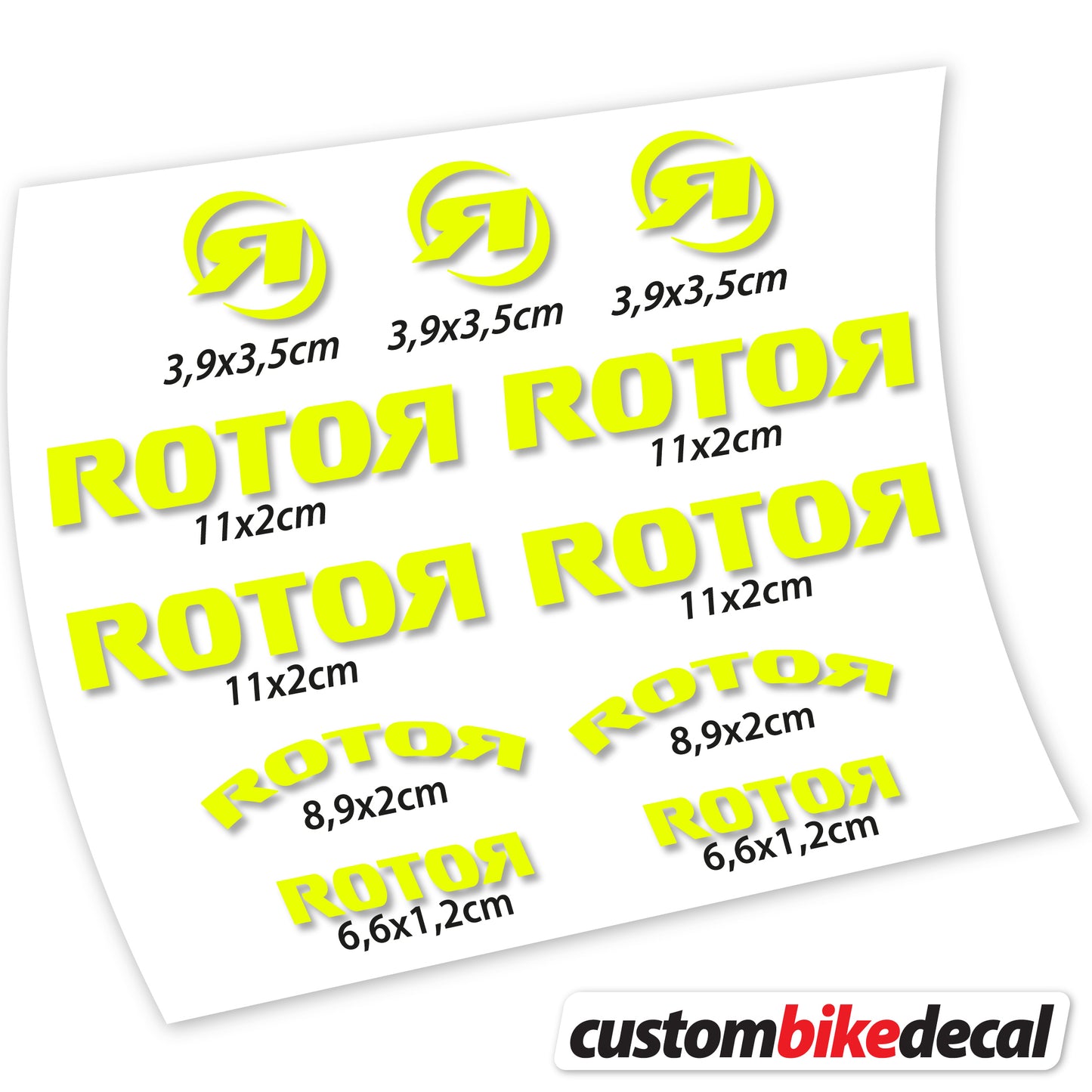 Aufkleber Rotor, Logo-Aufkleber Vinyl