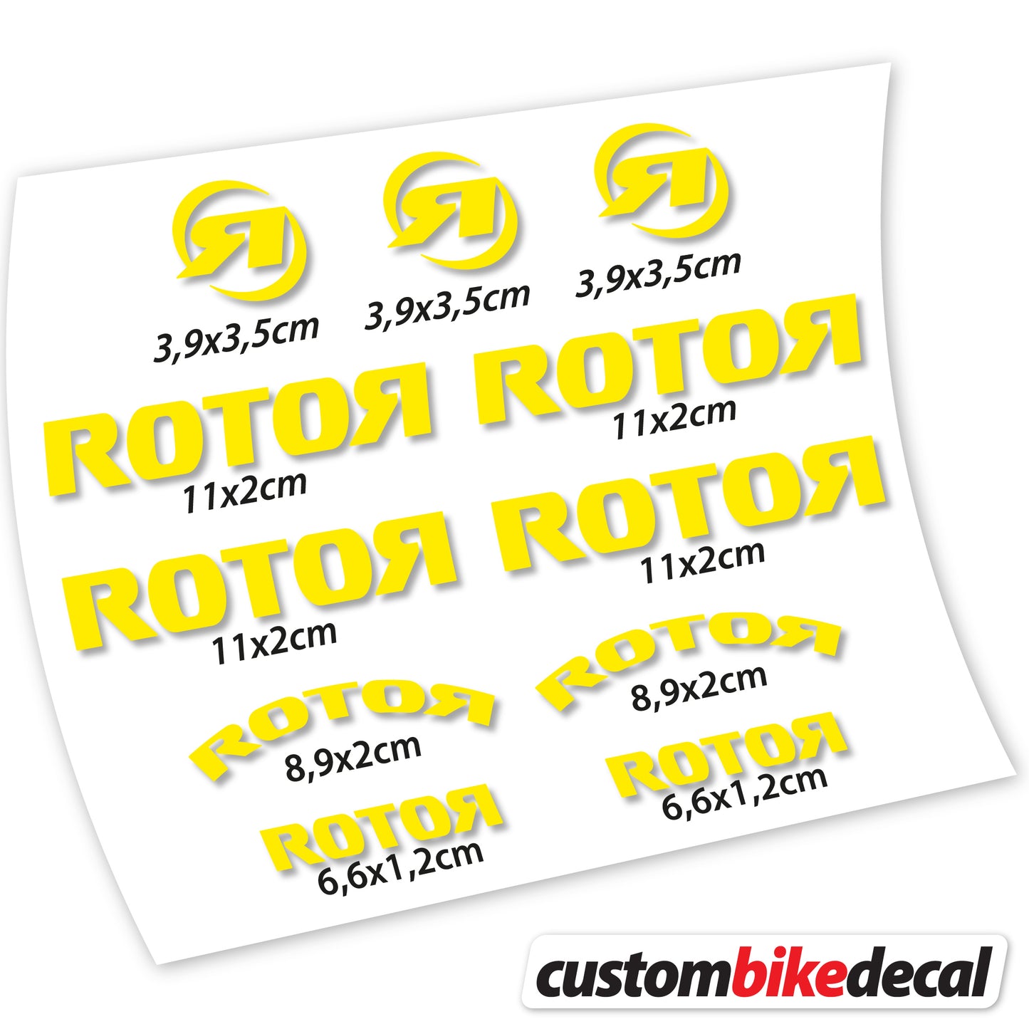 Aufkleber Rotor, Logo-Aufkleber Vinyl