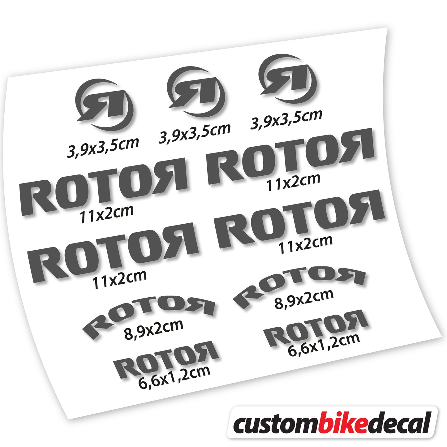 Aufkleber Rotor, Logo-Aufkleber Vinyl