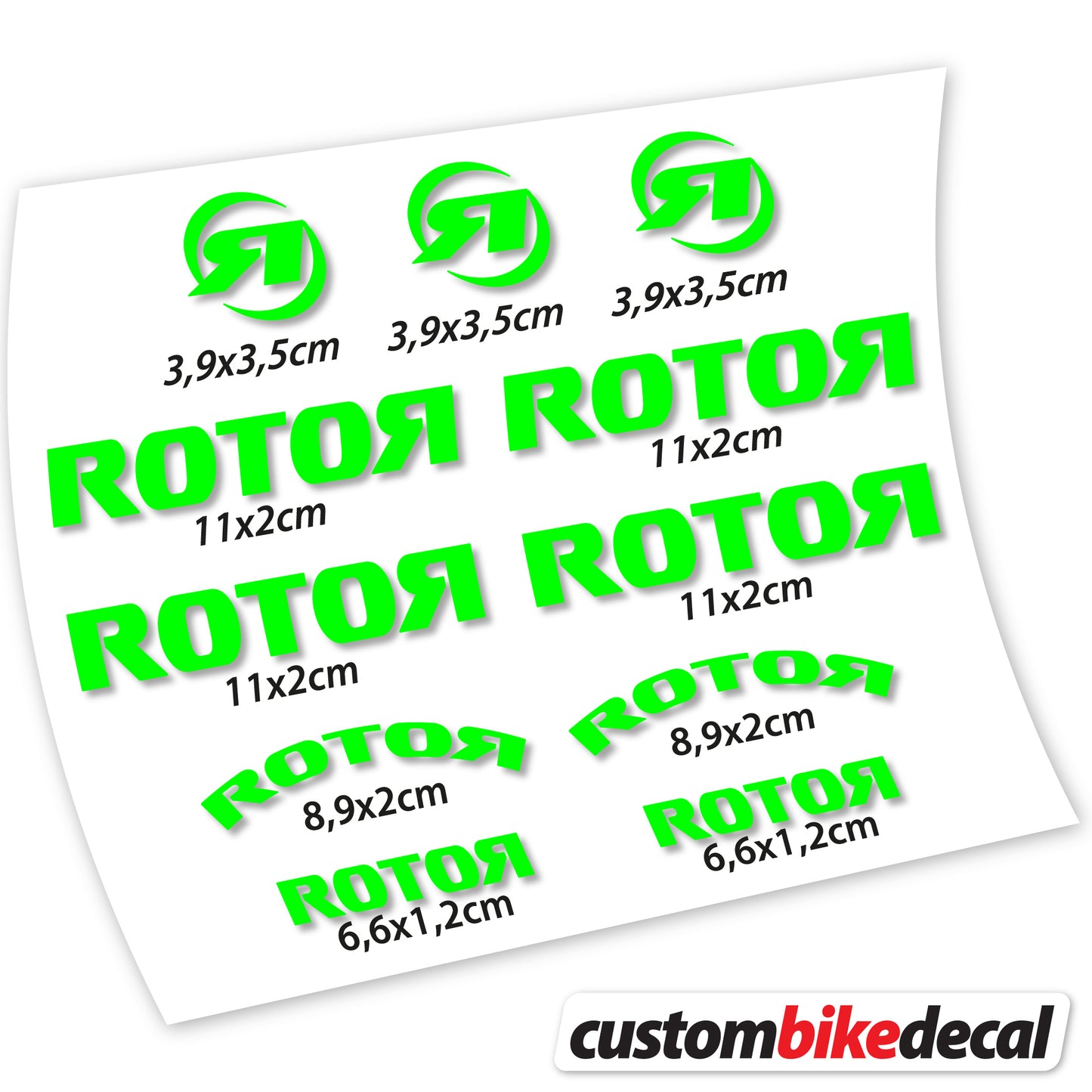 Aufkleber Rotor, Logo-Aufkleber Vinyl