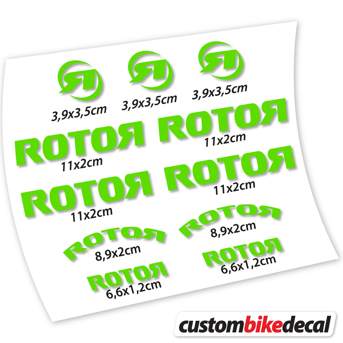 Aufkleber Rotor, Logo-Aufkleber Vinyl