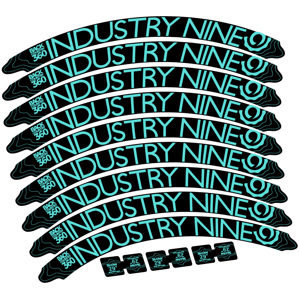 Decal Industry Nine Back Country 360 Tire Sticker Vinyl Graphics Kit ...