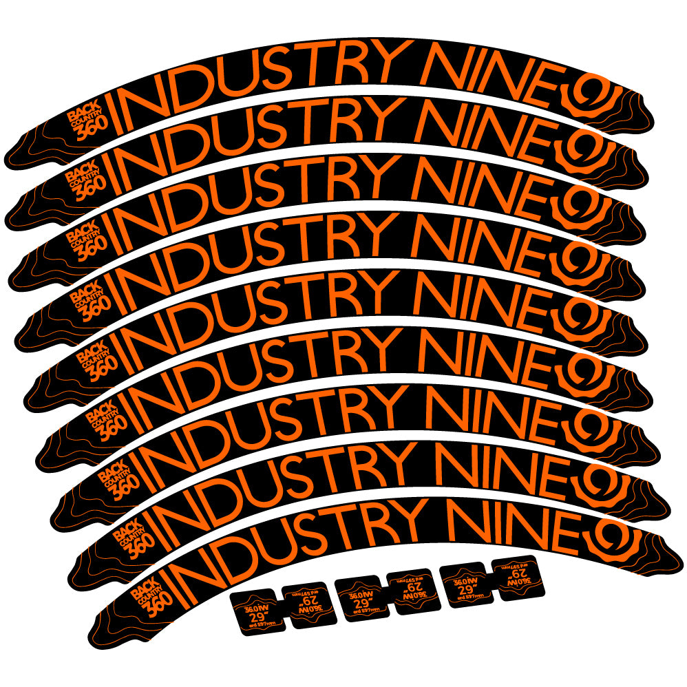 Aufkleber Industry Nine Back Country 360 Mountainbike-Aufkleber, Vinyl