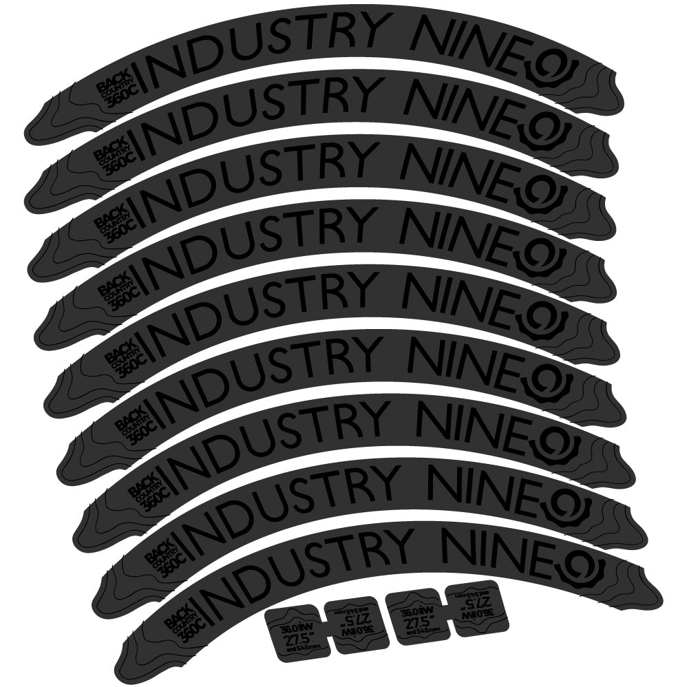 Aufkleber Industry Nine Back Country 360 Carbon Mountainbike-Aufkleber Vinyl