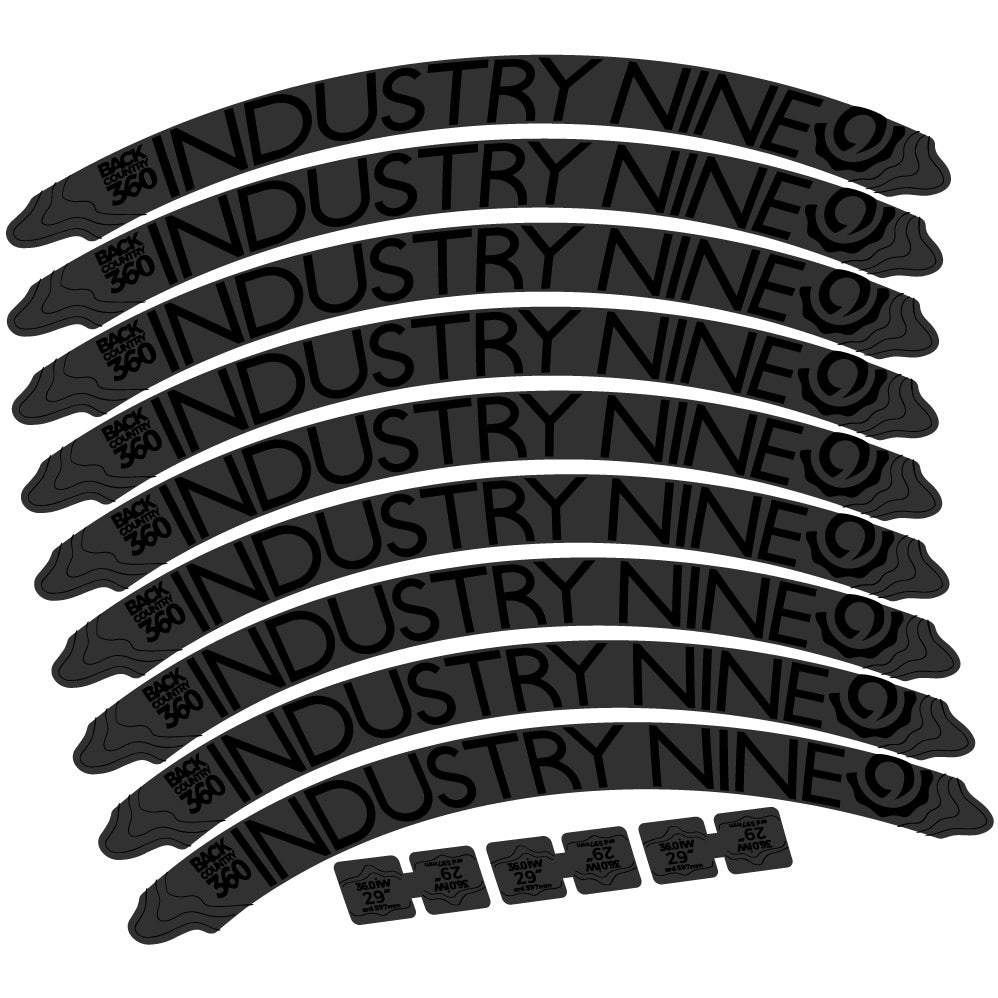 Aufkleber Industry Nine Back Country 360 Mountainbike-Aufkleber, Vinyl