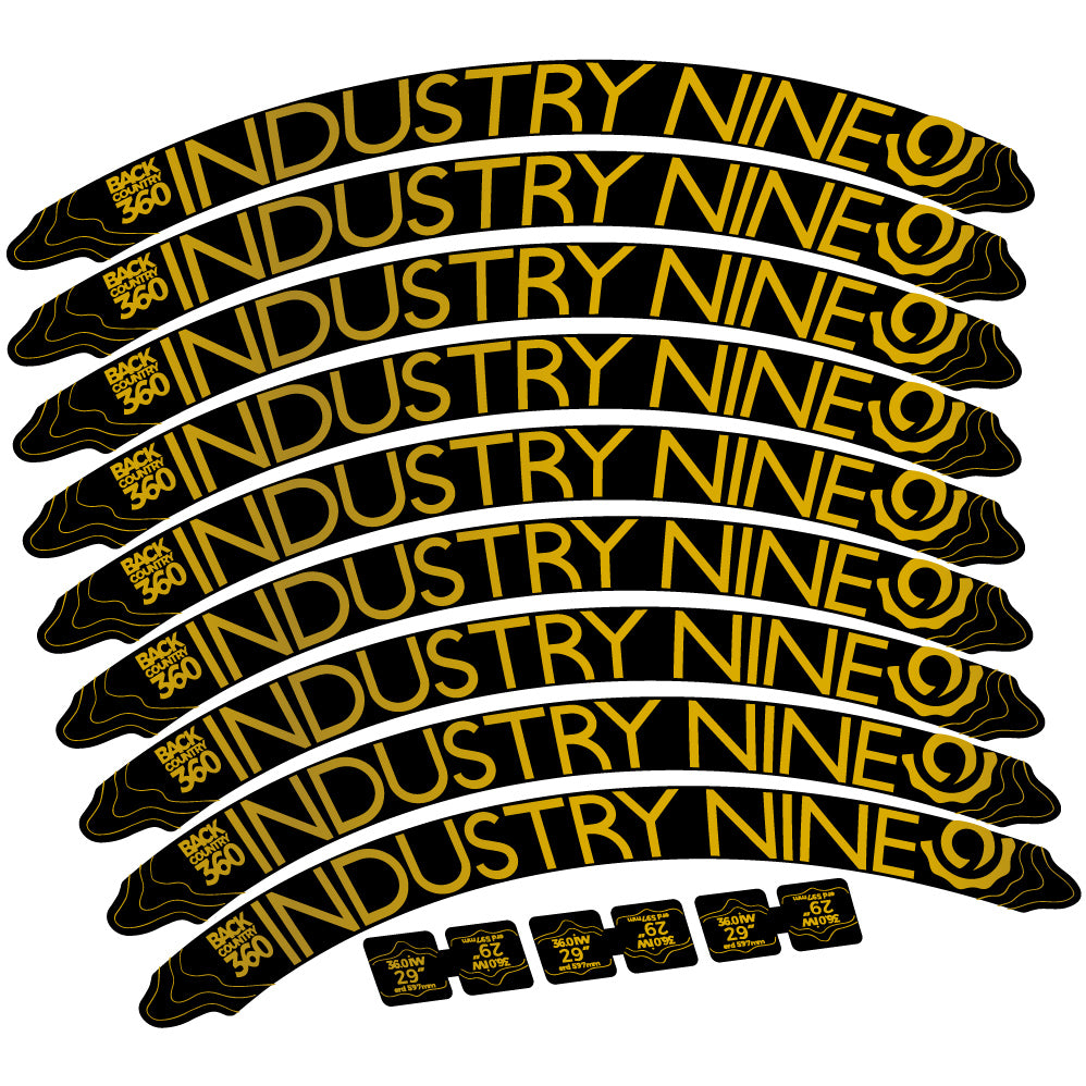 Aufkleber Industry Nine Back Country 360 Mountainbike-Aufkleber, Vinyl