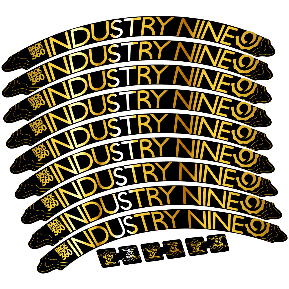 Aufkleber Industry Nine Back Country 360 Mountainbike-Aufkleber, Vinyl