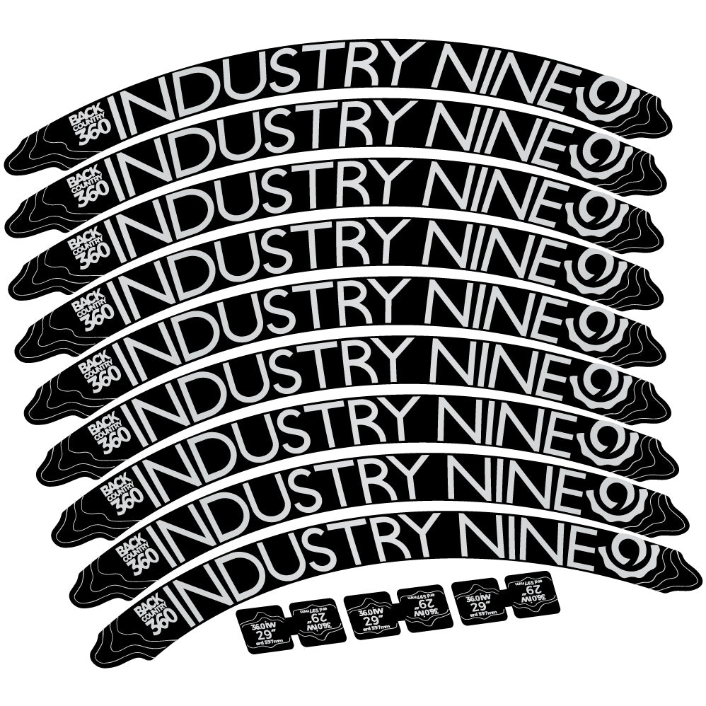 Aufkleber Industry Nine Back Country 360 Mountainbike-Aufkleber, Vinyl