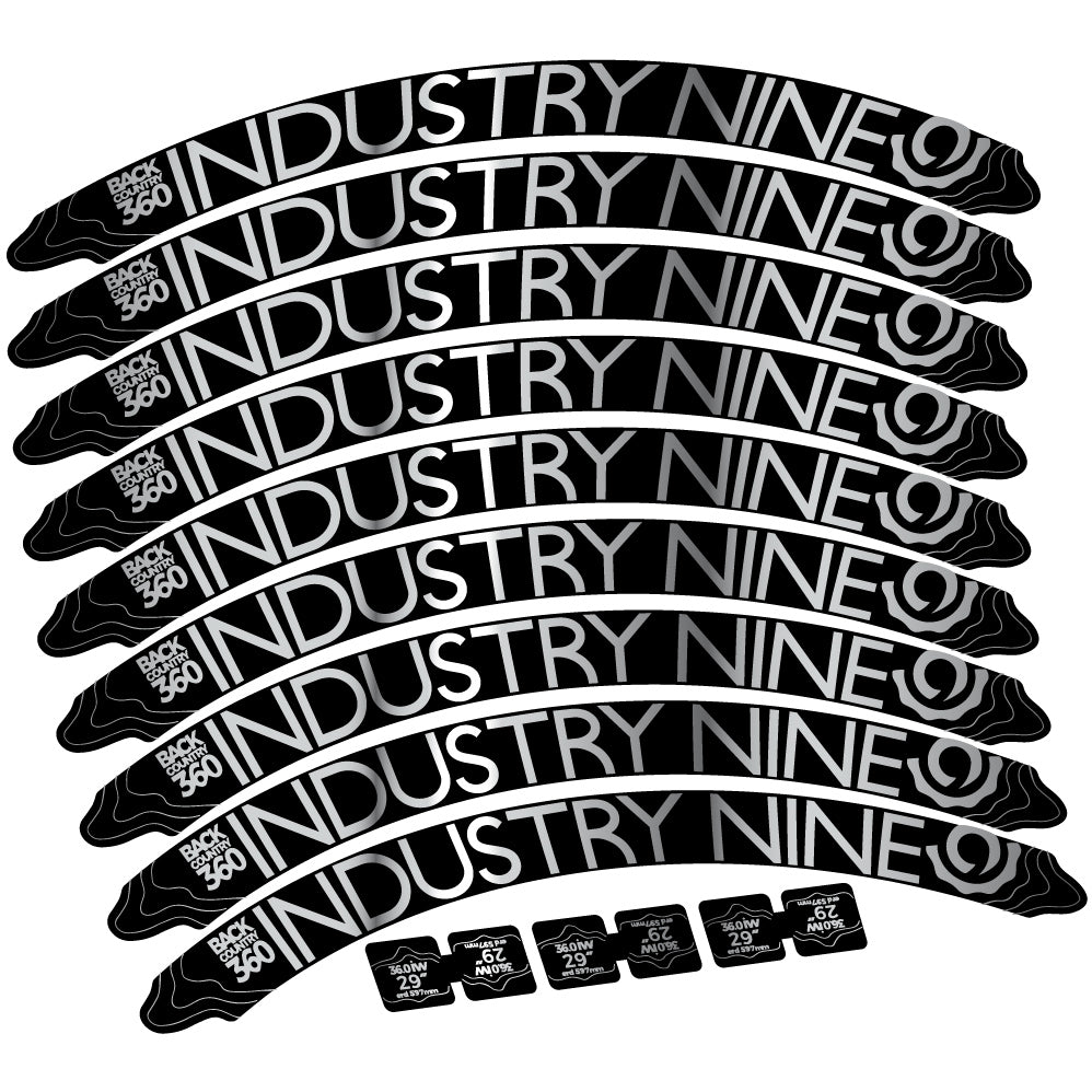 Aufkleber Industry Nine Back Country 360 Mountainbike-Aufkleber, Vinyl
