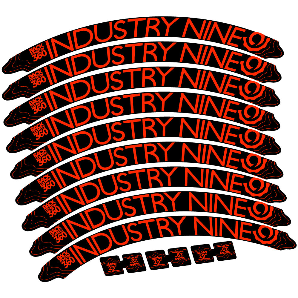 Aufkleber Industry Nine Back Country 360 Mountainbike-Aufkleber, Vinyl