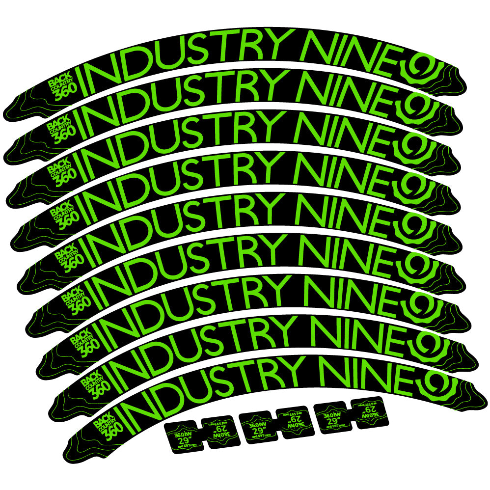 Decal Industry Nine Back Country 360 Mountain Wheel Bike sticker vinyl