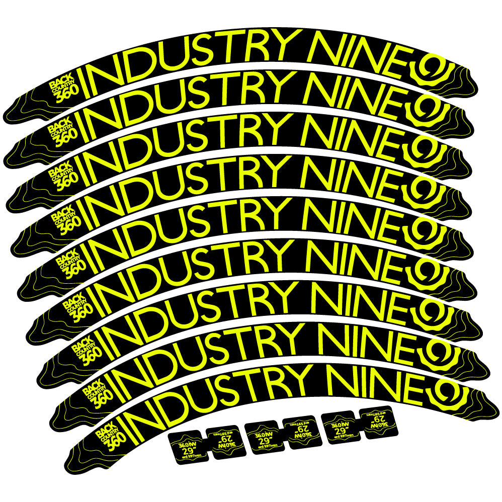 Aufkleber Industry Nine Back Country 360 Mountainbike-Aufkleber, Vinyl