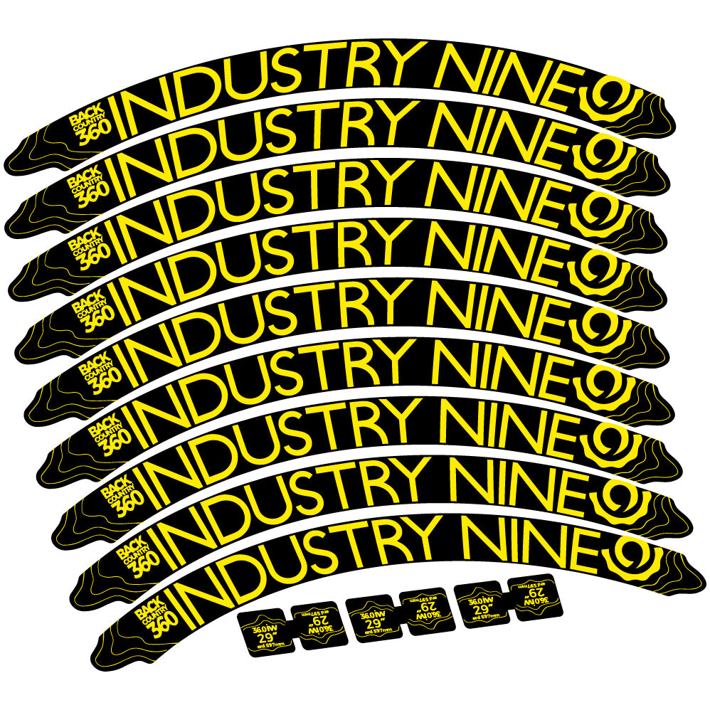 Aufkleber Industry Nine Back Country 360 Mountainbike-Aufkleber, Vinyl