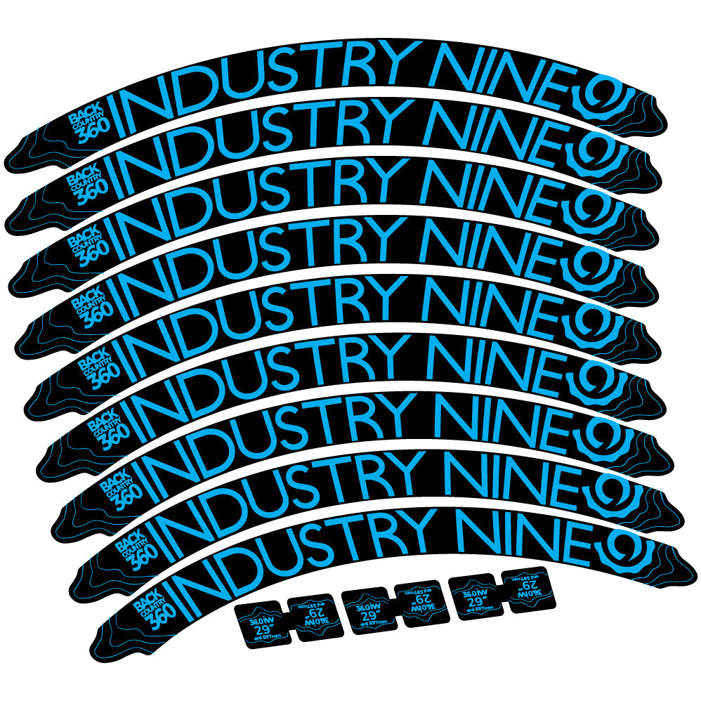 Aufkleber Industry Nine Back Country 360 Mountainbike-Aufkleber, Vinyl