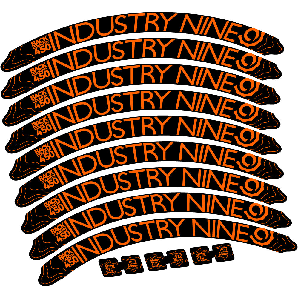 Aufkleber Industry Nine Back Country 450 Mountainbike-Aufkleber, Vinyl