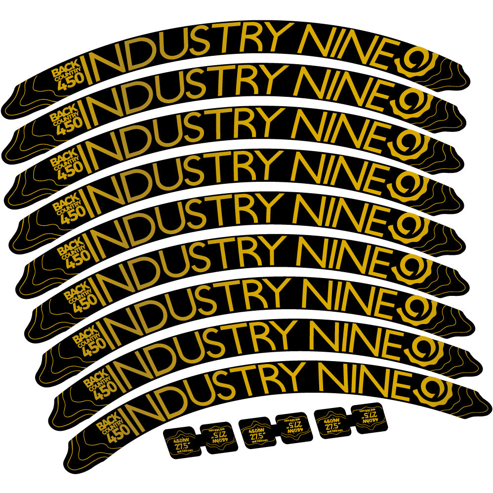 Aufkleber Industry Nine Back Country 450 Mountainbike-Aufkleber, Vinyl