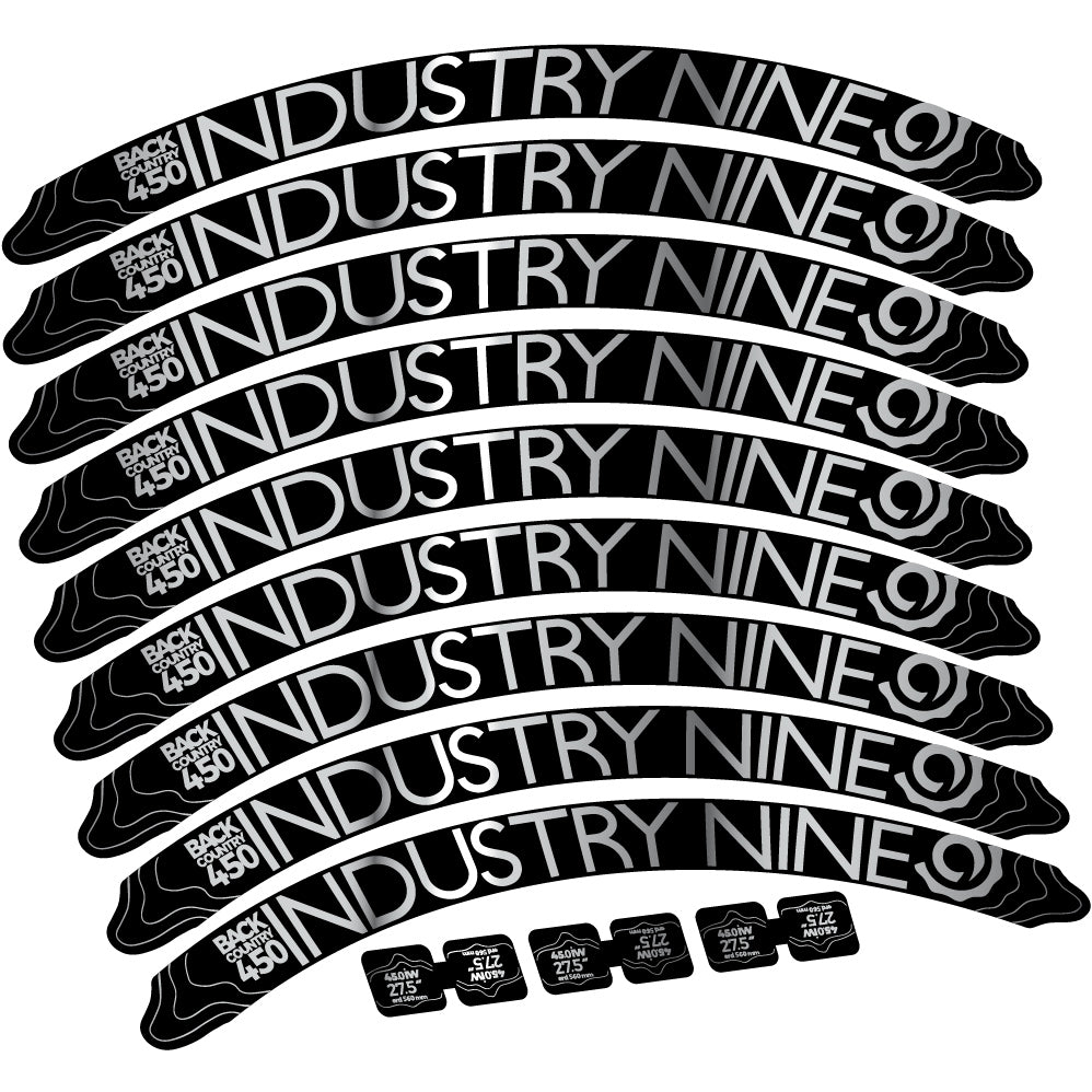 Aufkleber Industry Nine Back Country 450 Mountainbike-Aufkleber, Vinyl
