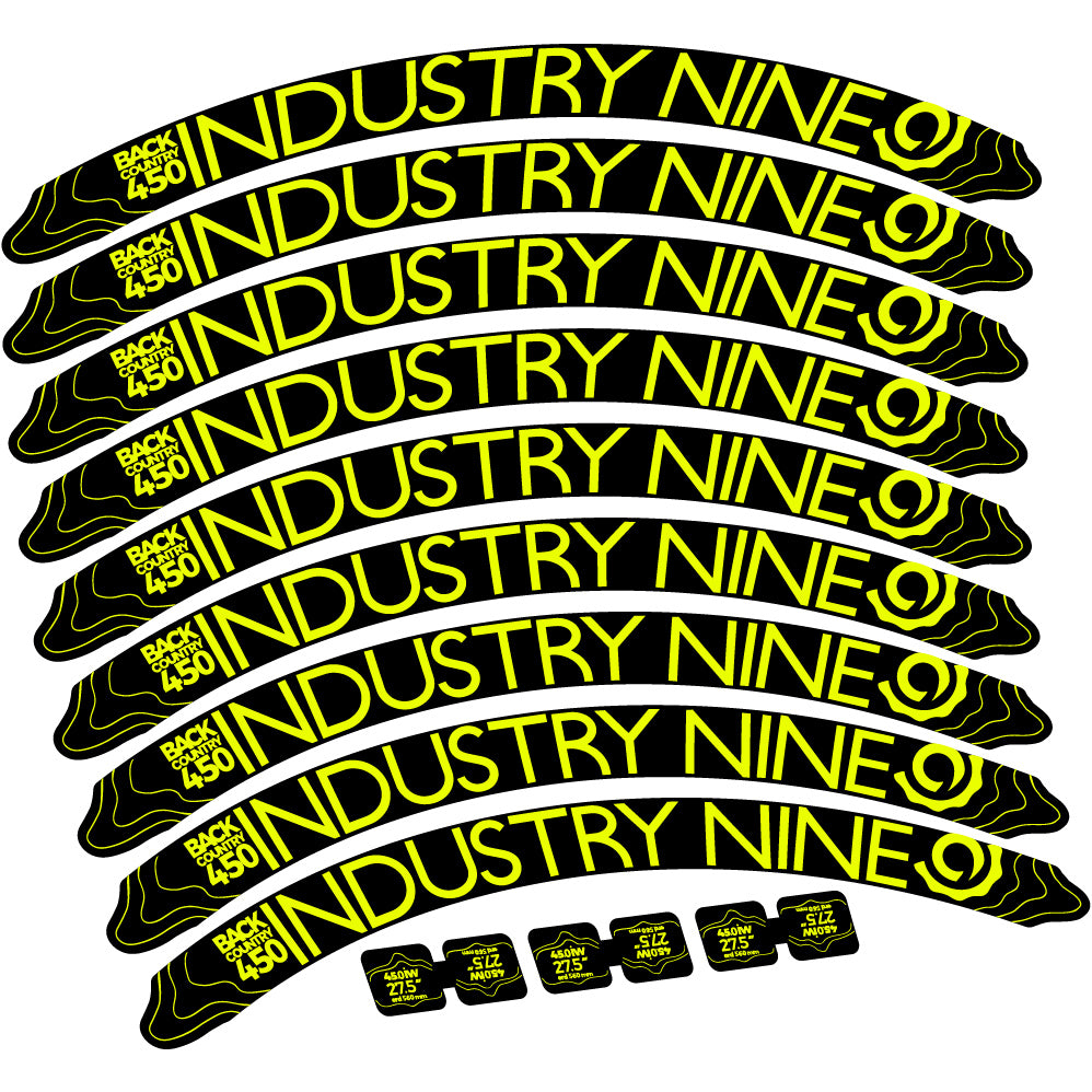 Aufkleber Industry Nine Back Country 450 Mountainbike-Aufkleber, Vinyl