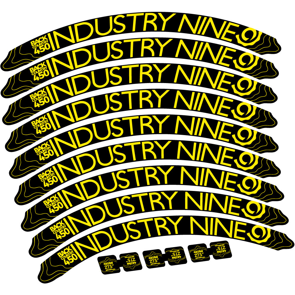 Aufkleber Industry Nine Back Country 450 Mountainbike-Aufkleber, Vinyl