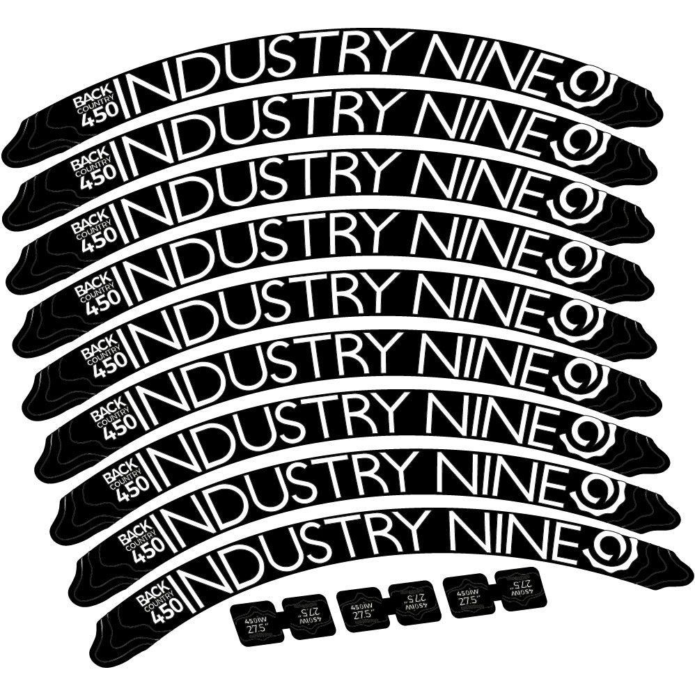 Aufkleber Industry Nine Back Country 450 Mountainbike-Aufkleber, Vinyl