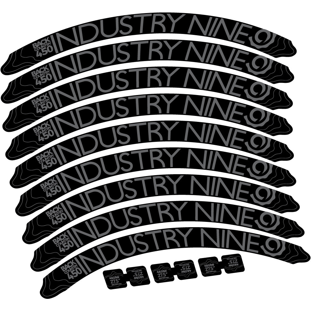 Aufkleber Industry Nine Back Country 450 Mountainbike-Aufkleber, Vinyl