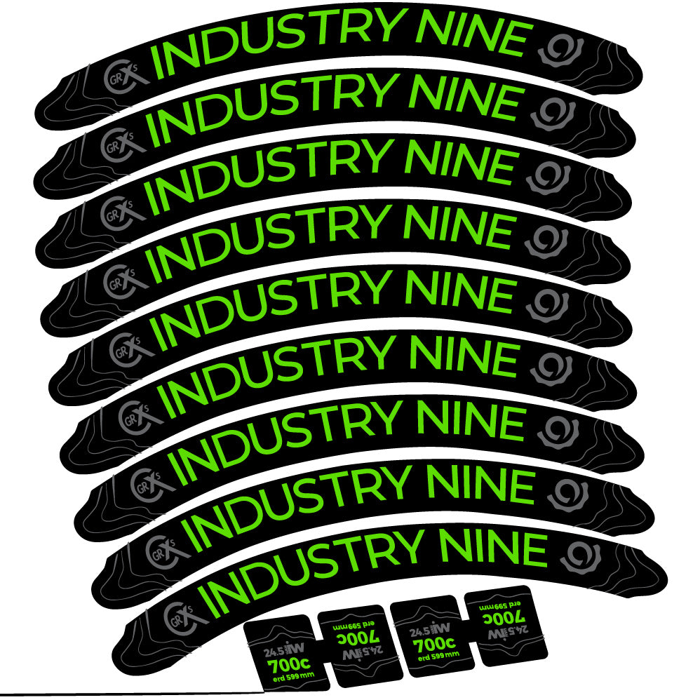 Decal Industry Nine GRCX Mountain Wheel Bike sticker vinyl