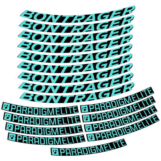 Blue Green decal for Bontrager Paradigm Elite TLR 2019 road wheel 21mm – bike sticker vinyl