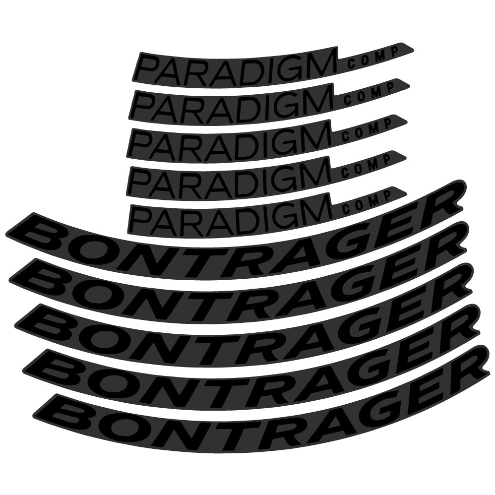 Aufkleber Bontrager Paradigm Comp TLR Disc 2022, Rennradrad 22mm, Sticker Vinyl