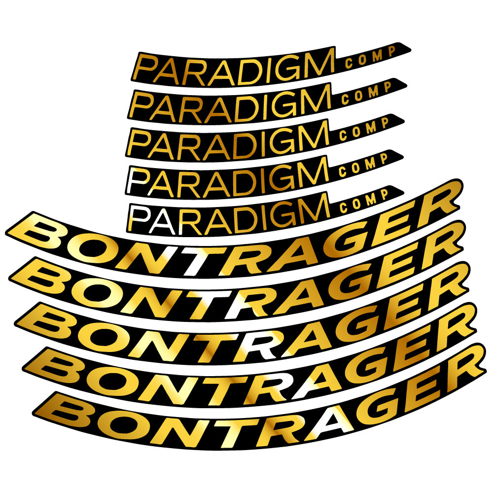 Aufkleber Bontrager Paradigm Comp TLR Disc 2022, Rennradrad 22mm, Sticker Vinyl