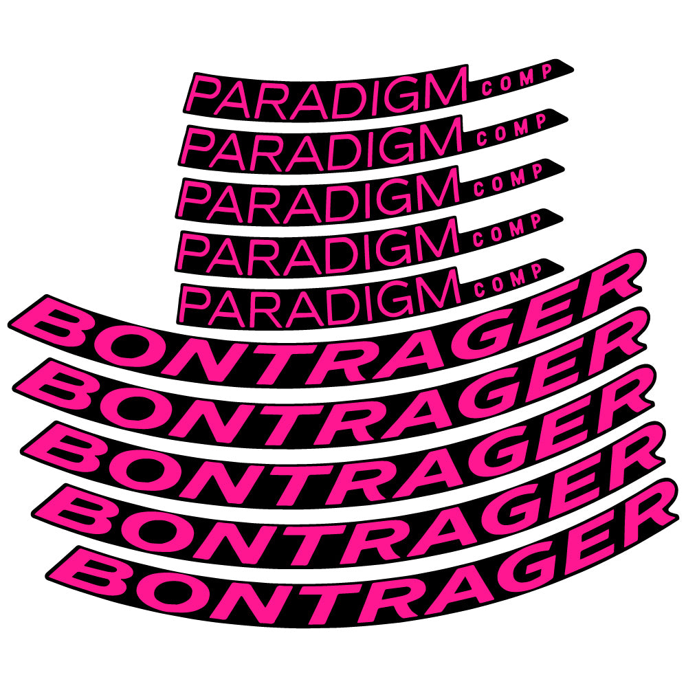 Aufkleber Bontrager Paradigm Comp TLR Disc 2022, Rennradrad 22mm, Sticker Vinyl