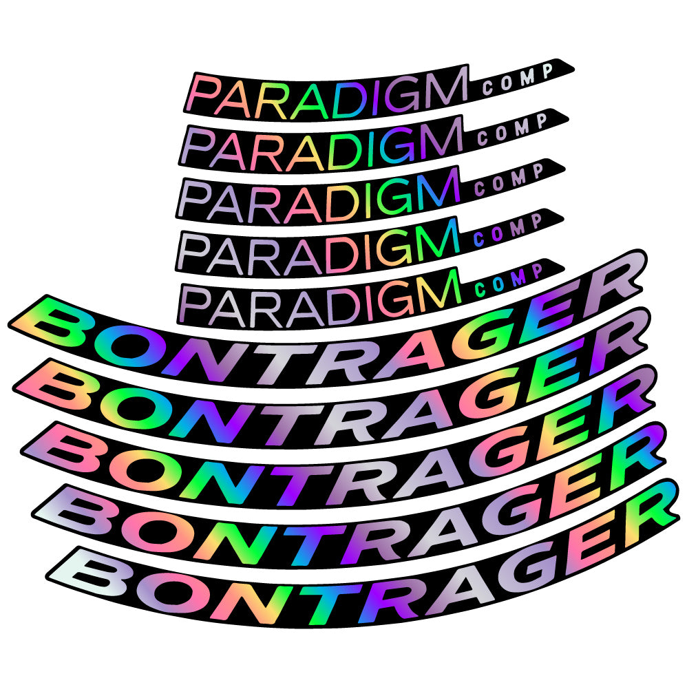 Aufkleber Bontrager Paradigm Comp TLR Disc 2022, Rennradrad 22mm, Sticker Vinyl