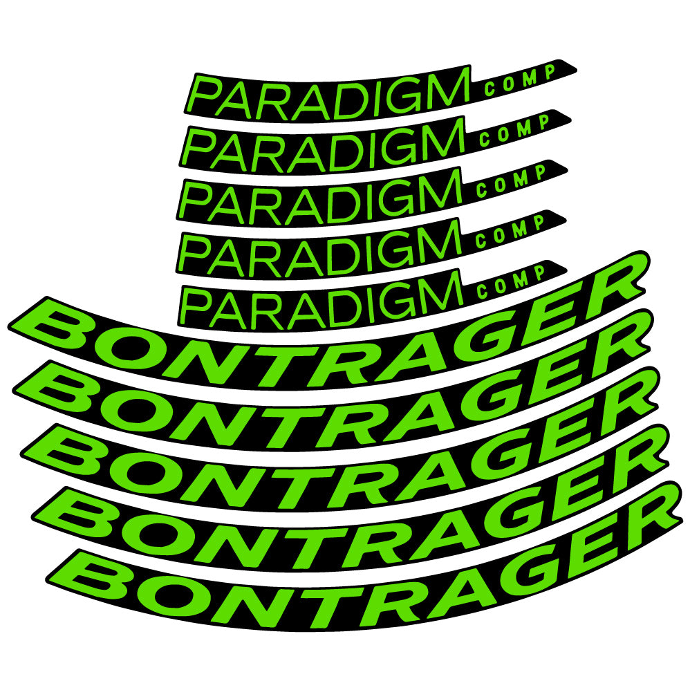 Decal Bontrager Paradigm Comp TLR Disc 2022, Road Wheel 22mm, Sticker Vinyl
