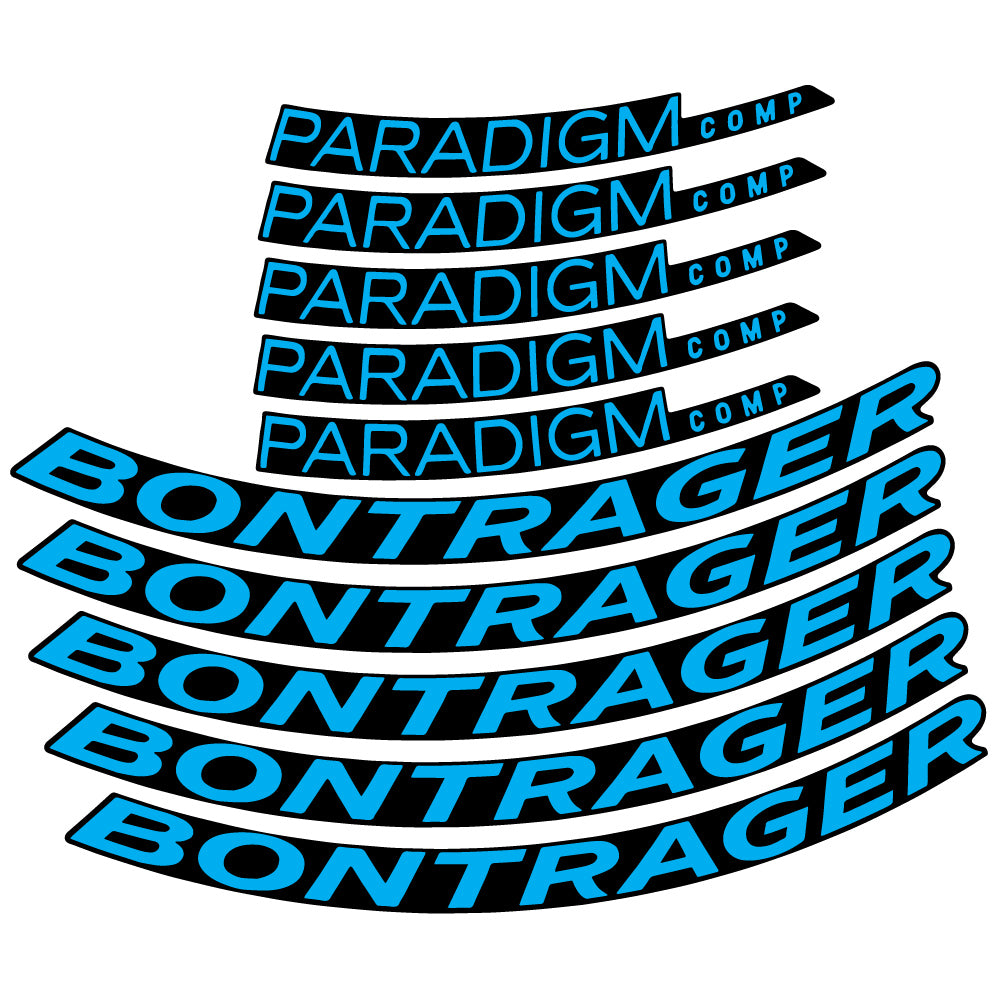 Aufkleber Bontrager Paradigm Comp TLR Disc 2022, Rennradrad 22mm, Sticker Vinyl