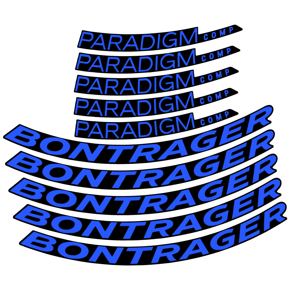 Aufkleber Bontrager Paradigm Comp TLR Disc 2022, Rennradrad 22mm, Sticker Vinyl
