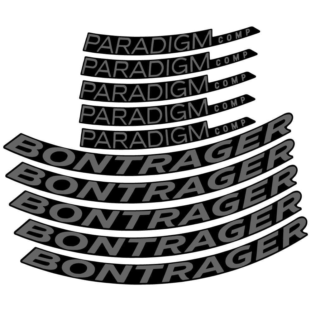 Aufkleber Bontrager Paradigm Comp TLR Disc 2022, Rennradrad 22mm, Sticker Vinyl
