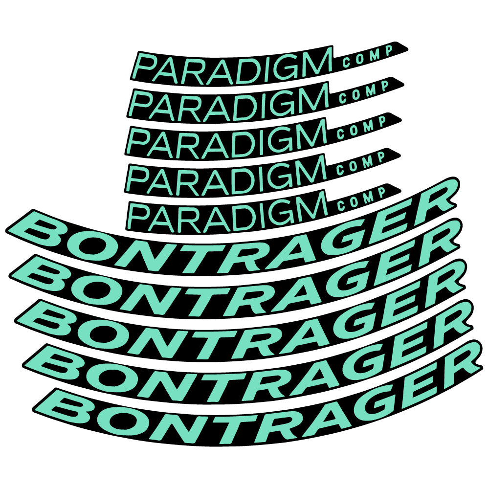 Aufkleber Bontrager Paradigm Comp TLR Disc 2022, Rennradrad 22mm, Sticker Vinyl
