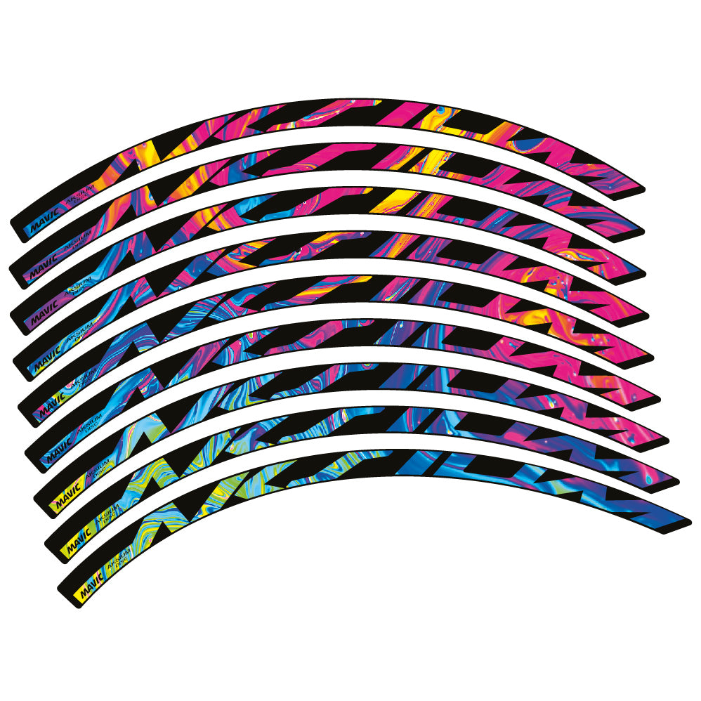 Aufkleber Mavic Aksium Disc, Rennradrad 22mm, Sticker Vinyl