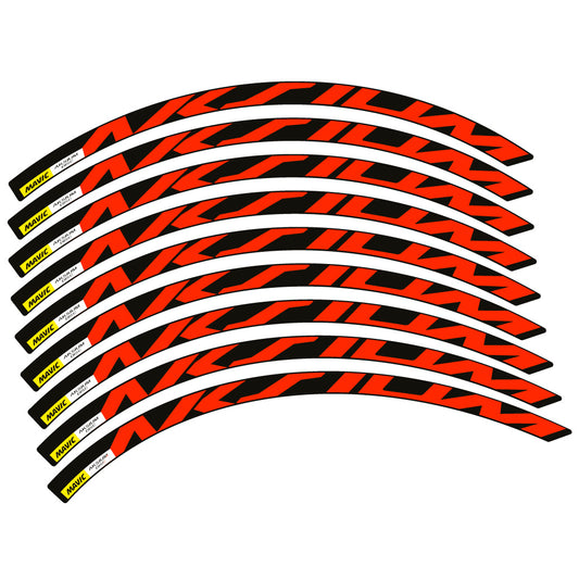 Red decal for Mavic Aksium Disc road wheel 22mm – bike sticker vinyl