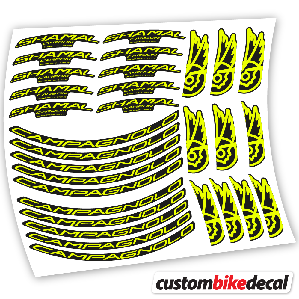 Decal  Campagnolo Shamal C21 Carbon, Road Wheel 35+40mm, Bike sticker vinyl