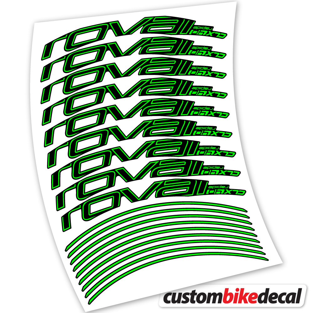 Aufkleber Roval Rapide CLX40 Track Brake, Road Wheels 40mm Sticker Vinyl