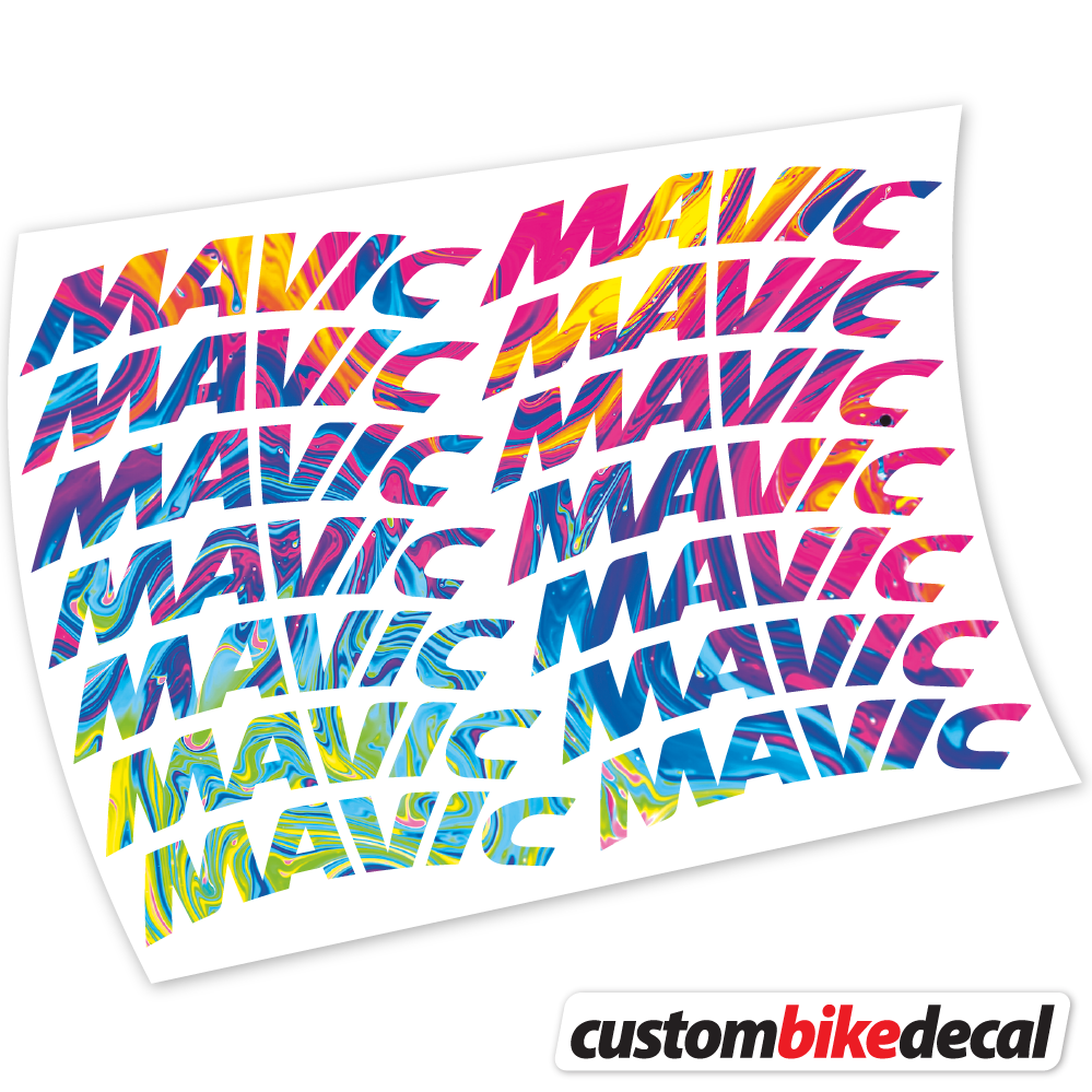 Aufkleber Mavic Racing Mountainbikes 45mm, Racing Mountainbikes Sticker Vinyl