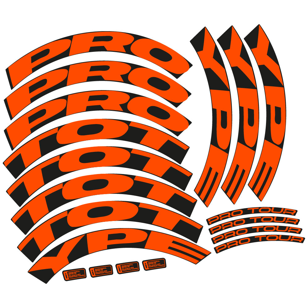 Aufkleber Proto. Pro Tour Disc Custom Design, Road Wheel Profil 50, Sticker Vinyl