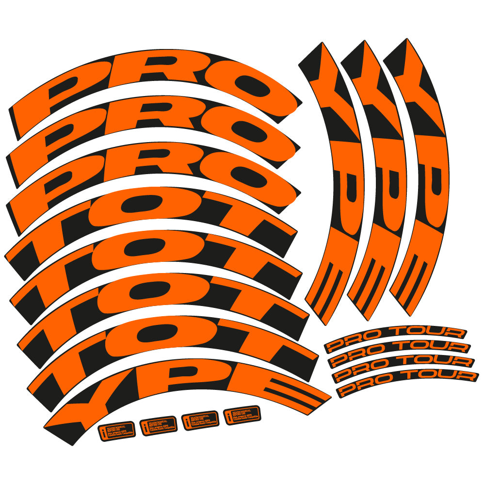 Aufkleber Proto. Pro Tour Disc Custom Design, Road Wheel Profil 50, Sticker Vinyl