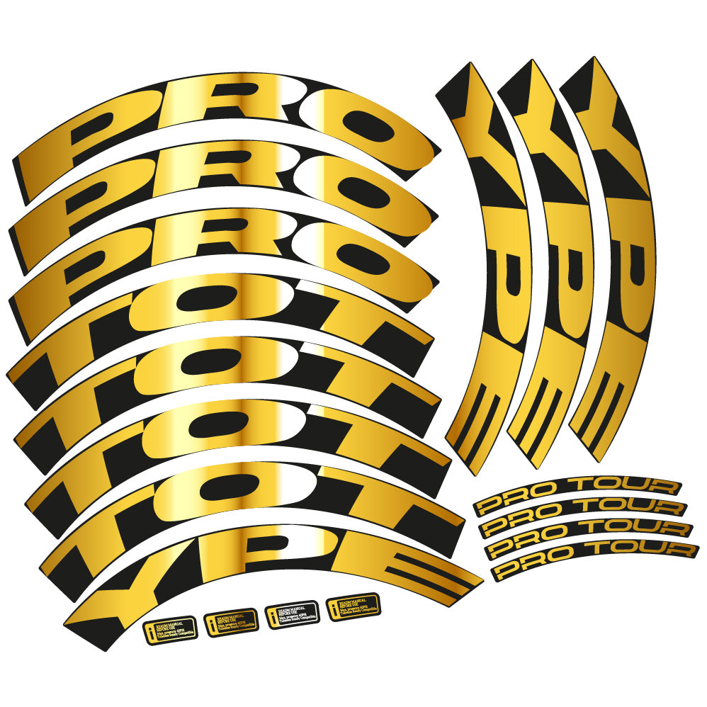 Aufkleber Proto. Pro Tour Disc Custom Design, Road Wheel Profil 50, Sticker Vinyl