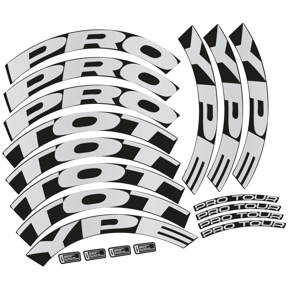 Aufkleber Proto. Pro Tour Disc Custom Design, Road Wheel Profil 50, Sticker Vinyl
