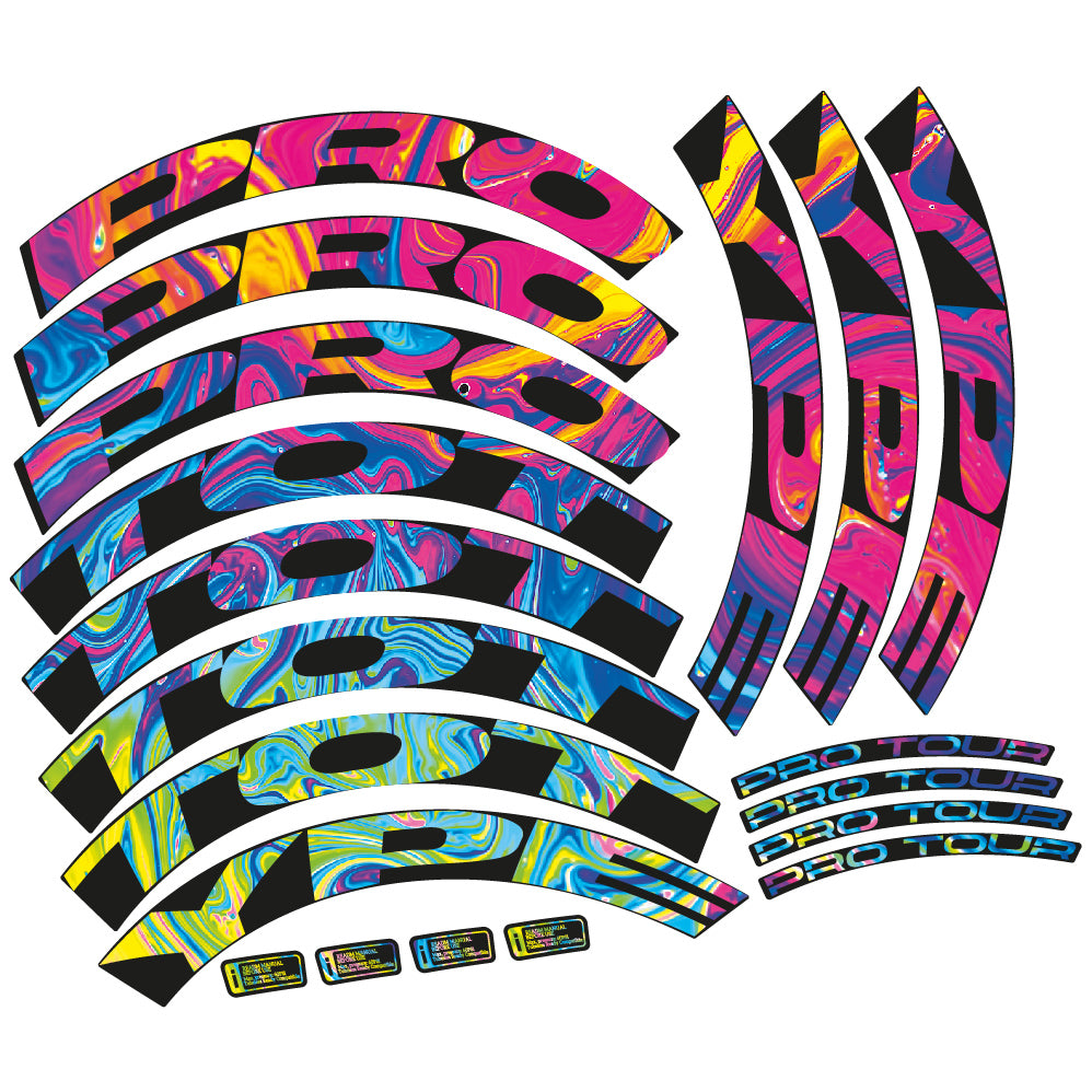Aufkleber Proto. Pro Tour Disc Custom Design, Road Wheel Profil 50, Sticker Vinyl
