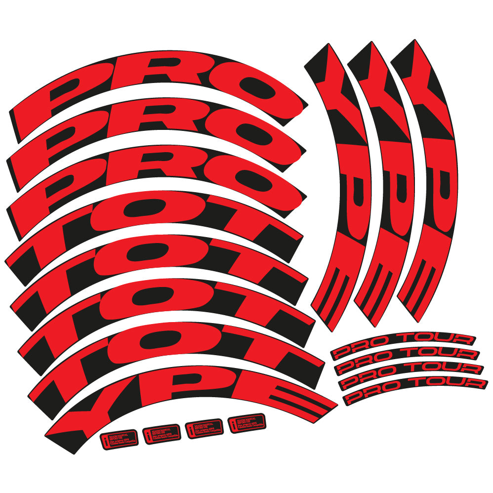 Aufkleber Proto. Pro Tour Disc Custom Design, Road Wheel Profil 50, Sticker Vinyl