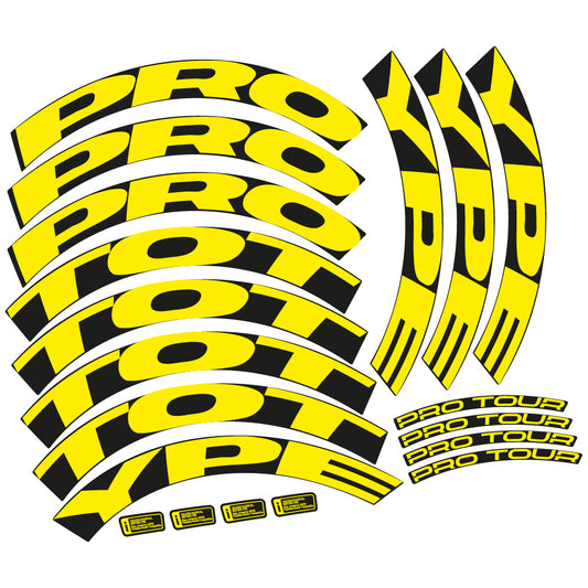 Aufkleber Proto. Pro Tour Disc Custom Design, Road Wheel Profil 50, Sticker Vinyl